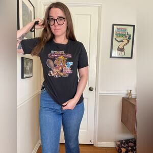 Vintage Single Stitch Glitter Graphic Canada Tourism Novelty Shirt